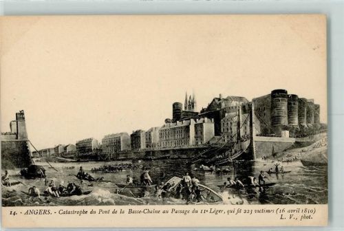Angers Katastrophe du Pont de la -Basse-Cahine anno 1850