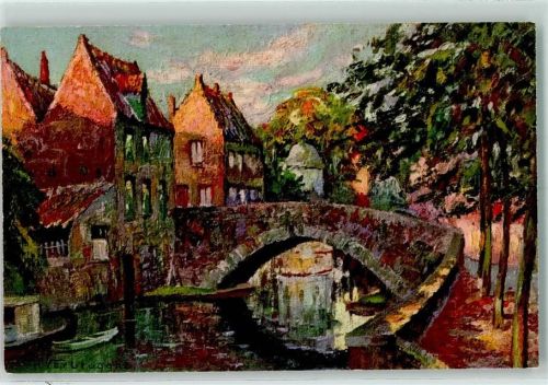 Bruges Le Quai Vert - Ölgemälde