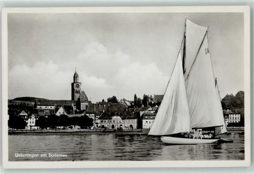 Überlingen Blick nach Überlingen Segelboot