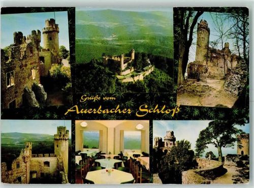 Auerbach Burggasthaus Auerbacher Schloß Innenansicht Burgruinen