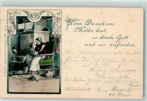 1899 Wenn du noch eine Mutter hast Kochers Kunstverlag Reutlingen Nr. 105