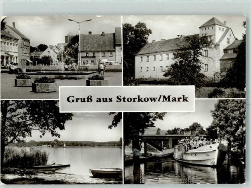 Storkow Burg Storkow Marktplatz Strokower See Ausflugsdampfer