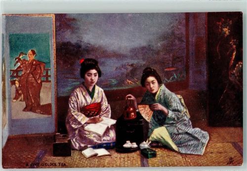 Five O Clock Tea - Raphael Tuck Japanese at Home AK