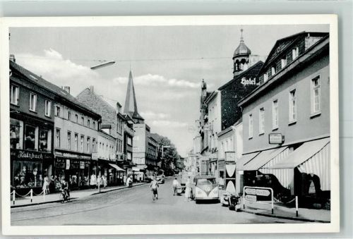Hilden Rückseite mit Abschürfungen bzw Kleberesten Mittelstrasse Hotel