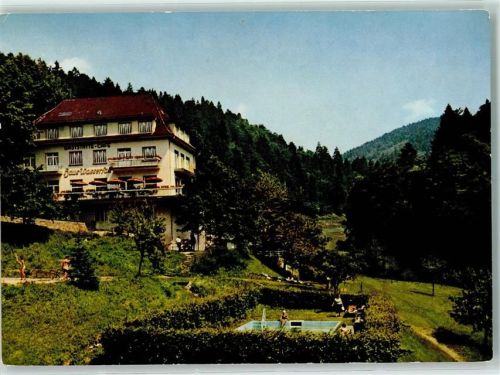 Lierbach Erholungsheim der Deutschen Post-Gewerkschaft Haus Wasserfall Rückseite mit Abschürfungen bzw Kleberesten