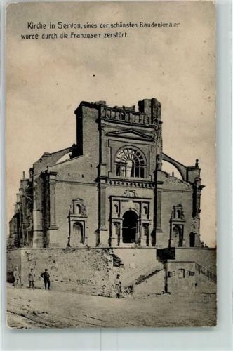 77170 Servon 1915 - Kirche Feldpost WK I Nr. 91