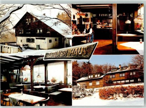 Bischofsheim Neustädter Haus Fam. Cramer Winter Rückseite mit Abschürfungen bzw Kleberesten