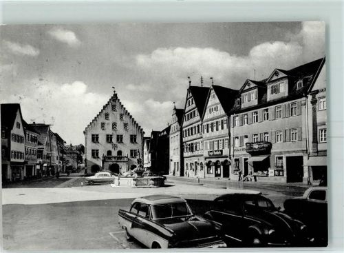 Bad Mergentheim Marktplatz Marktbrunnen Autos