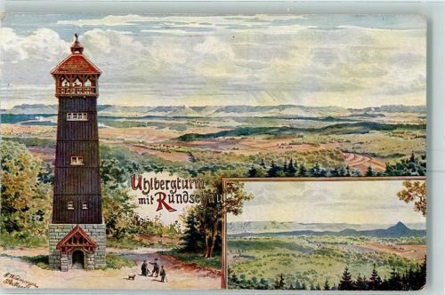 Filderstadt Aussichtsturm Uhlberg sign. P. Widmayer