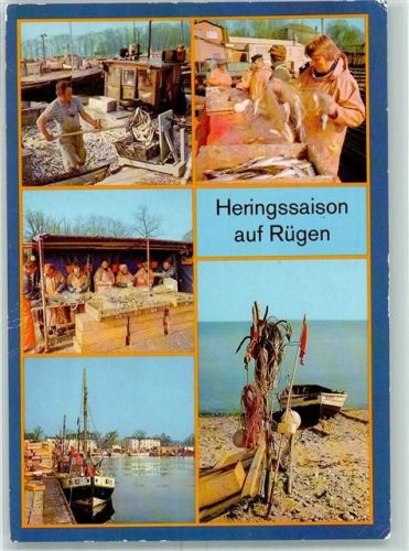 Sassnitz 1989 Beruf Fischer Hafen