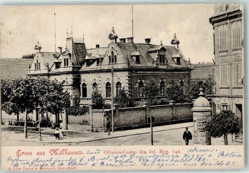 Mulhouse 1900 Litfaßsäule Gasthaus