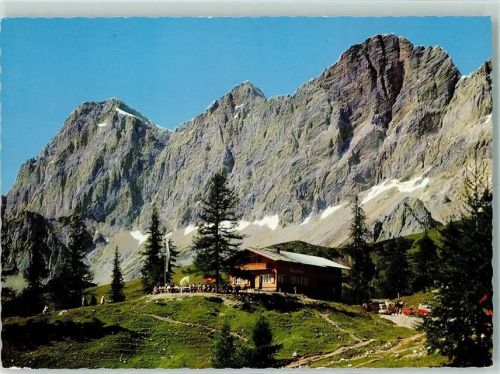 Türlwand Türlwandhütte gegen Dachstein Hüttenstempel