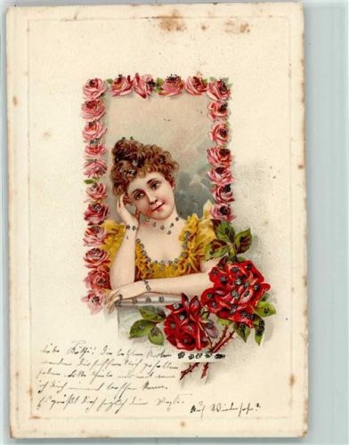 1906 Frau mit Glimmer passepartout