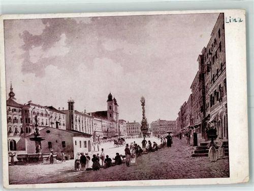 Linz 1938 Bild 11 Hauptplatz sign. Alt AK