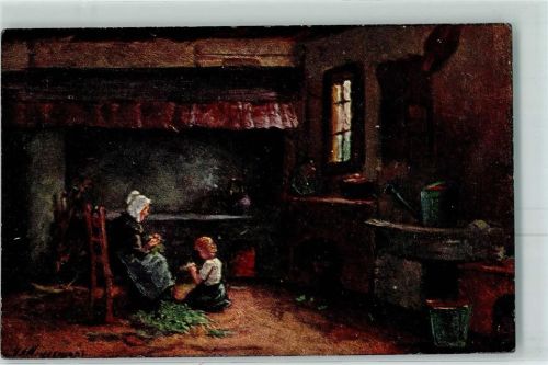 Bauernstube Rapael & Tuck Nr. 153 sign. J.A. Heyermanns