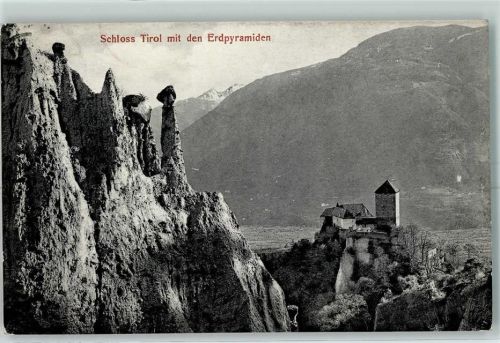 Meran 1912 Schloss Tirol Erdpyramiden
