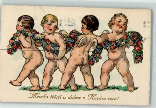 Engel AK Fischerova-Kvechova, M. 1932 Gebrauchsspuren