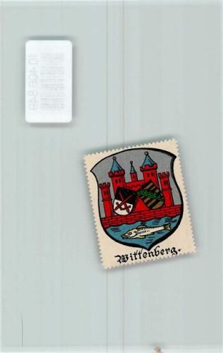 Lutherstadt Wittenberg Vignette Wappen Kaffee Hag 1920-1940 Fisch Burg