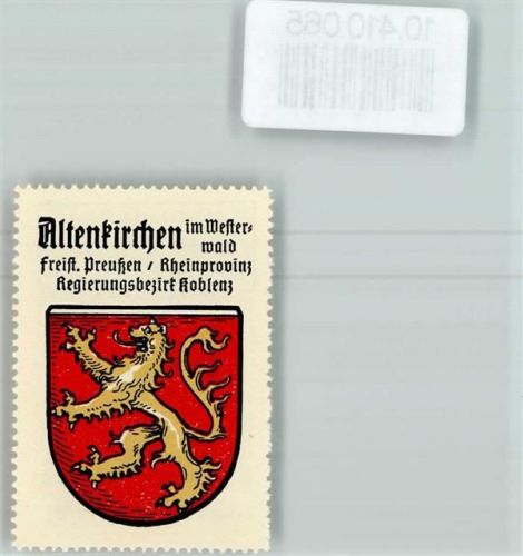 Altenkirchen Vignette Wappen Kaffee Hag ca 1920-1940