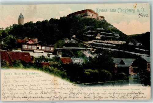 Freyburg 1902 Jahns Haus Schloss