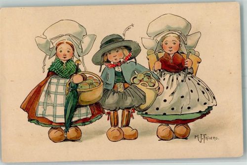 sign. J. Fricero Hollandkinder Tracht Verlag Dondorf 399 AK