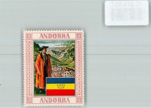 Andorra la Vella Tracht Fahne