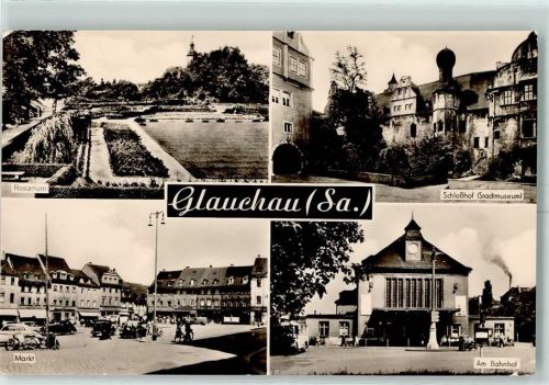 Glauchau Schloßhof Markt Rosarium Bahnhof
