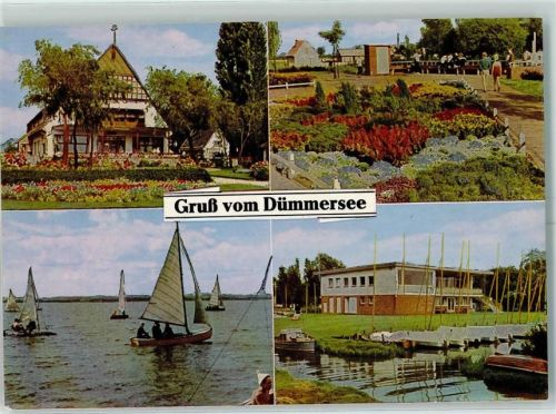 Hüde Dümmersee Segelboothafen Segelboote Parkanlage