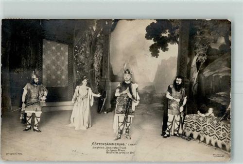 1908 Götterdämmerung I. Akt - Bühnenbild Foto AK
