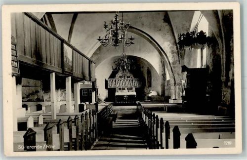 25938 W2270 Süderende auf Föhr Foto AK Insel Föhr Kirche