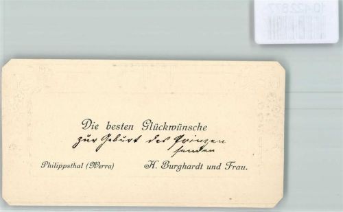 Philippsthal Geburtsanzeige H. Burghardt