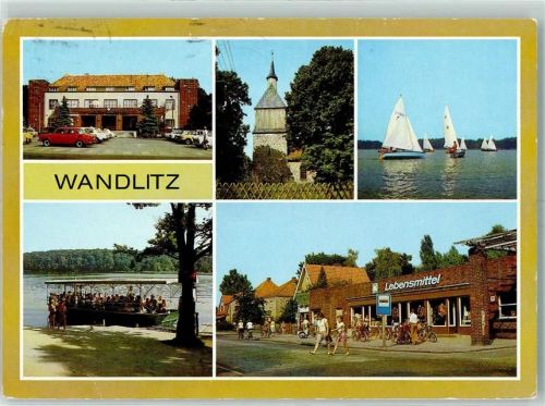 Wandlitz Bahnhof Historische Kirche Segelregatta Personenfähre am Liepnitzsee