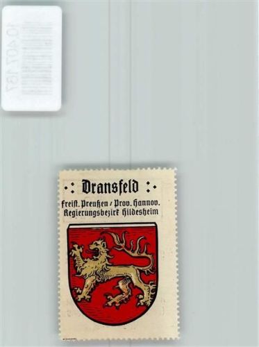 Dransfeld Vignette Wappen Kaffee Hag 1920-1940 Löwe