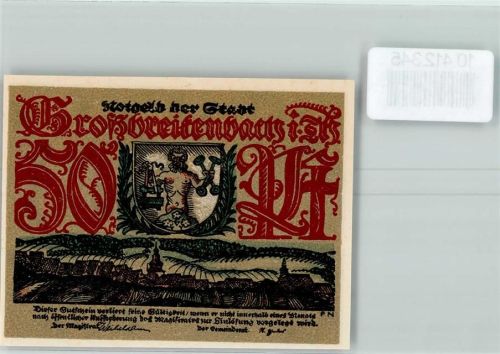 Großbreitenbach Notgeld Waldarbeiter