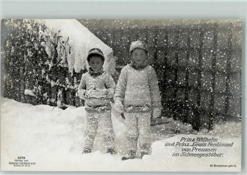 Prinz Wilhelm u. Louis Ferdinand im Schneegestöber Verlag Liersch 4079
