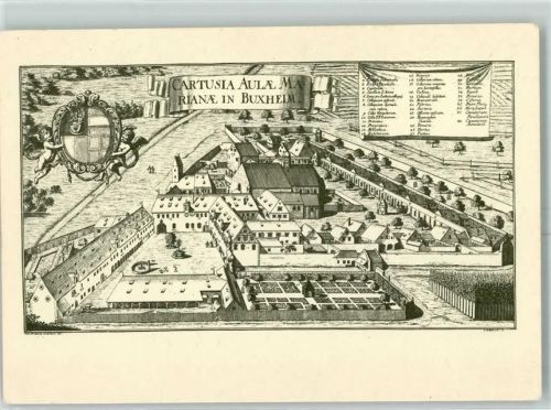 Buxheim Cartusia Aula AK nach altem Stich