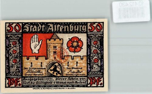Altenburg Notgeld Sächs. Prinzenraub