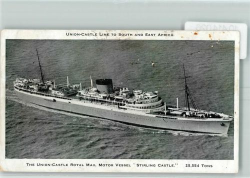 1952 Union Castle Line "Stirling Castle" Schiffspost Southampton Paquebot