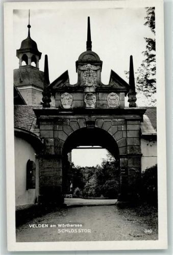 Velden Schlosstor Wappen Turmspitze