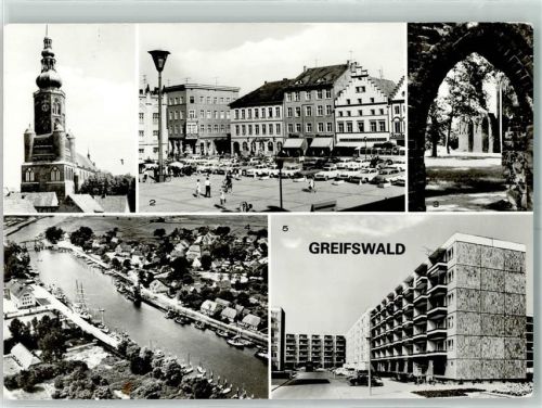Greifswald Dom St. Nicolai Platz der Freundschaft Klosterruine Marineschule Bootshafen