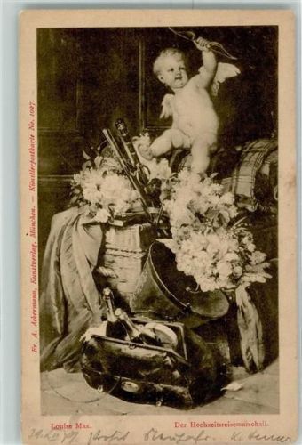 1901 Hochzeitsreise Marschall Kunstverlag Ackermann Nr. 1027