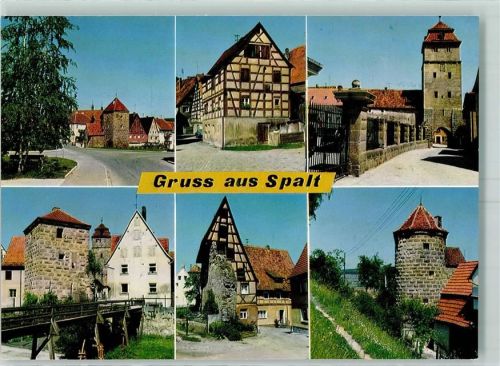 Spalt Fachwerkhäuser Torbogen Turm