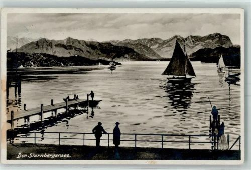 Starnberg Starnbergersee Segelboote Angler