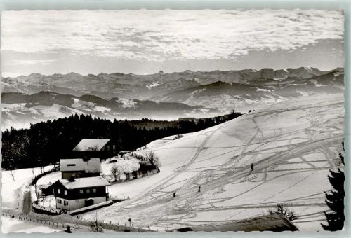 Scheidegg Kanisfluh Mittagspitze Winter Skifahrer