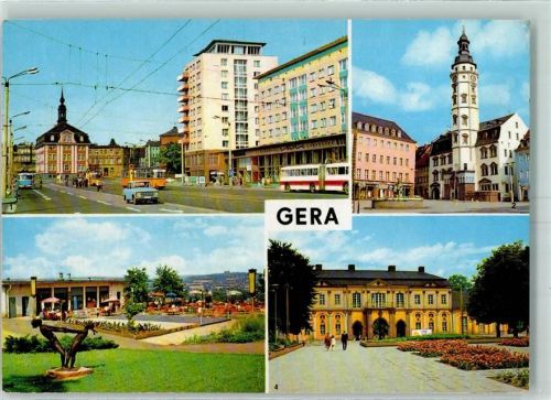 Gera Straße der Republik Rathaus Terrassencafe Osterstein Orangerie