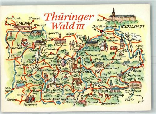 Rudolstadt Thüringer Wald Landkarte
