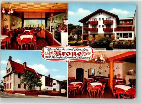 Heimbuchenthal Gasthaus Pension Krone Bes. Fam.Bauer Gastraum Terrasse