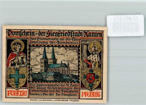 Xanten Notgeld Nibelungenschatz