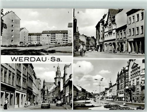 Werdau Neubauten August Bebel Straße Marktplatz