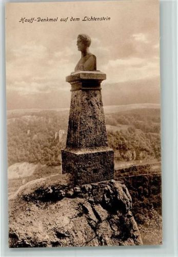 Hauff Denkmal auf dem Lichtenstein AK